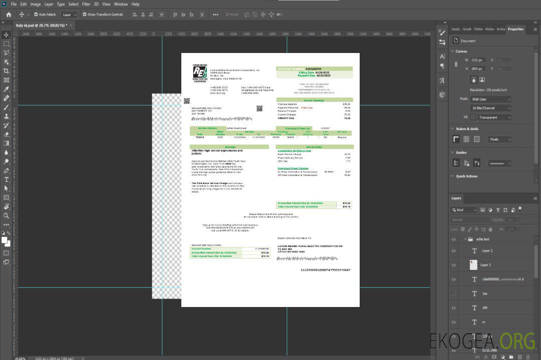 USA Ohio Lorain-Medina Rural Electric modèle de facture de services publics aux formats Word et PDF template USA Ohio Lorain-Medina Rural Electric modèle de facture de services publics aux formats Word et PDF template